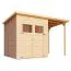 Gartenhaus 1,8 x 3,24 Meter (inkl. Dach) | aus Holz | aus vorgefertigten Elementen| unbehandelt | mit Pultdach Abbildung