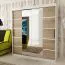 180 cm breiter Kleiderschrank mit 2 Türen | 10 Fächer | Farbe: Sonoma Eiche / Weiß Abbildung