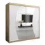 200 cm breiter Kleiderschrank mit 2 Türen | 10 Fächer | Farbe: Sonoma Eiche / Weiß Abbildung
