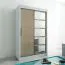 150 cm breiter Kleiderschrank mit 5 Fächern und 2 Türen | Farbe: Sonoma Eiche / Weiß Abbildung