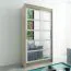 100 cm breiter Kleiderschrank mit 5 Fächern und 2 Türen | Farbe: Sonoma Eiche / Weiß Abbildung