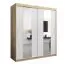 180 cm breiter Kleiderschrank mit 2 Türen | 10 Fächer | Farbe: Sonoma Eiche / Weiß Abbildung