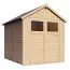 Gartenhaus / Gerätehaus 2,52 x 2,02 Meter (inkl. Dach) | aus Holz | aus vorgefertigten Elementen| unbehandelt | mit Satteldach Abbildung