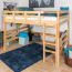 Kinderhochbett 160 x 190 cm | Massivholz: Buche | Natur Lackiert | umbaubar in Einzelbett | Premium-Qualität | inkl. Rollrost Abbildung