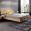 Eiche-Bett massiv | 90 x 200 cm | Wildeiche | Geölt | Natur Abbildung