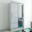 1 Meter breiter Kleiderschrank mit 2 Türen | Farbe: Weiß Abbildung
