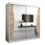 2 Meter breiter Kleiderschrank mit 2 Türen | Farbe: Sonoma Eiche / Weiß Abbildung