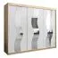 Großer 250 cm breiter Kleiderschrank mit 10 Fächern und 3 Türen | Farbe: Sonoma Eiche / Weiß Abbildung