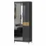 Schmaler 76 cm breiter Kleiderschrank mit 1 Tür | Farbe: Anthrazit Abbildung
