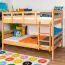 Etagenbett für Kinder 120 x 190 cm | Massivholz: Buche | Natur Lackiert | umbaubar in 2 Einzelbetten | inkl. Rollroste Abbildung