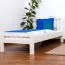 Kinderbett 90 x 200 cm | Massivholz: Buche | Weiß Lackiert Abbildung