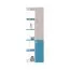 Jugendschrank, Farbe: Eiche / Weiß / Blau - Abmessungen: 190 x 60 x 40 cm (H x B x T) Abbildung