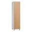 Schlafzimmer - Kleiderschrank schmal mit LED, Farbe: Weiß / Eiche - 195 x 47 x 57 cm (H x B x T) Abbildung