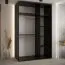 Kleiderschrank Mina mit Spiegeltüren, Schwarz/Weiß gehalten, moderne Optik, viel Stauraum, Anti Staubbürsten, robust, 235,2 x 150 x 60 cm, Einlegeböden