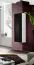 Elegante Wohnwand Hompland 186, Farbe: Schwarz / Weiß - Abmessungen: 170 x 160 x 40 cm (H x B x T), mit Push-to-open Funktion
