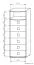 Kommode Rabaul 14, Farbe: Sonoma Eiche - Abmessungen: 138 x 49 x 40 cm (H x B x T)