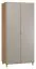 Drehtürenschrank / Kleiderschrank Nanez 13, Farbe: Eiche / Grau - Abmessungen: 195 x 93 x 57 cm (H x B x T)