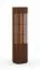 Vitrine Sienne 02 Türanschlag rechtsseitig, inkl. LED-Beleuchtung, Holz gebürstet, Maße: 205 x 43 x 37 cm, in Tabacco geölt, getöntes Glas, Push-to-open