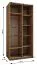 Kleiderschrank / Schiebetürenschrank | ABS-Kantenschutz | 6 Fächer | 2 Kleiderstangen | 245,5 x 120 x 64 cm | 2 Schiebetüren | Farbe: Kaschmir