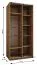 Kleiderschrank 7 Schiebetürenschrank | 6 Einlegeböden | 6 Fächer | 245,5 x 110 x 64 cm | 2 Kleiderstangen | 2 Schiebetüren | Farbe: Eiche Artisan