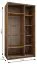 Kleiderschrank / Schiebetürenschrank | 2 Kleiderstangen | 245,5 x 130 x 64 cm | 2 Schiebetüren | 6 Fächer | Farbe: Schwarz | 6 Fächer | Soft-Close