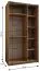 Kleiderschrank / Schiebetürenschrank | Spiegel | 6 Fächer | 2 Schiebetüren | 245,5 x 140 x 64 cm | 2 Kleiderstangen | Soft-Close-Funktion | Farbe: Weiß