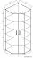 Eckschrank Garut 34, Farbe: Sonoma Eiche - Abmessungen: 194 x 85 x 85 cm (H x B x T)