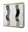 Schiebetürenschrank / Kleiderschrank Aiguille 10, Weiß Matt, zwei Spiegel, Maße: 200 x 180 x 62 cm, mit genügend Stauraum, Führungen aus Aluminium