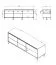TV-Unterschrank / TV-Schrank | Farbe: Kaschmir | eine Schublade | 151 x 40 x 52 cm | 1 Kabeldurchführung | 2 Drehtüren | 2 Fächer | TV-Möbel