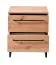 Schlafzimmer Komplett - Set A Crina, 6-teilig, Farbe: Eiche Artisan / Grau, ABS-Kanten, ein Doppelbett, zwei Nachtkommoden, eine Kommode, ein Kleiderschrank und ein Spiegel