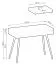 Wohnzimmer - Set F Horsham, 3-teilig, Farbe: Schwarz, Push-to-open Funktion, eine schmale Kommode, ein Sideboard, ein Schminktisch, ABS-Kanten, Beine: Gold