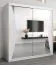 200 cm breiter Kleiderschrank mit 2 Türen | 10 Fächer | Farbe: Weiß Abbildung