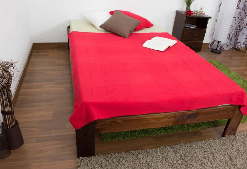 Kiefer Bett 120 x 200 cm Nuss Abbildung