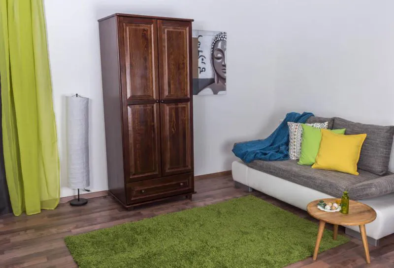 Schrank, Farbe: Nuss 190x80x60 cm Abbildung