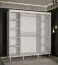 Kleiderschrank mit 10 Fächern Jotunheimen 57, Farbe: Weiß - Abmessungen: 208 x 180,5 x 62 cm (H x B x T)