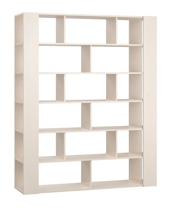 Bücherregal | Farbe: Beige | 15 Ablageflächen | großes Regal | schafft Ordnung in jeden Raum | Maße: 170 x 40 x 206 cm | für Wohnzimmer oder Büro