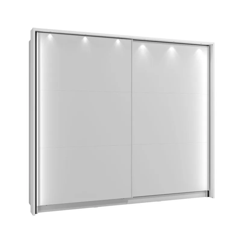 Rahmen für Schiebetürenschrank / Kleiderschrank Kule 07, Farbe: Weiß