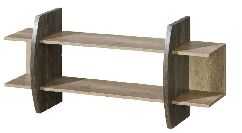 Hängeregal / Wandregal Sichling 13, Farbe: Eiche Braun - Abmessungen: 55 x 120 x 31 cm (H x B x T)