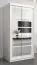 Schiebetürenschrank / Kleiderschrank Aizkorri 01B mit Spiegel, Farbe: Weiß matt - Abmessungen: 200 x 100 x 62 cm (H x B x T)