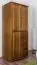 Vollholz Kleiderschrank, Farbe: Eiche 190x80x60 cm Abbildung