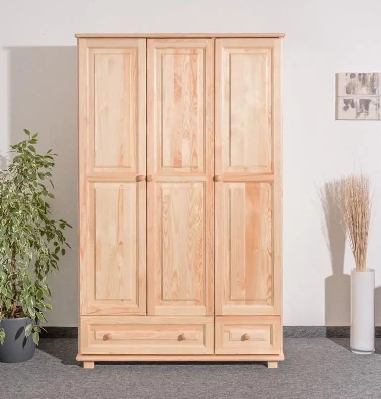 Schlafzimmerschrank, Farbe: Natur 190x120x60 cm Abbildung