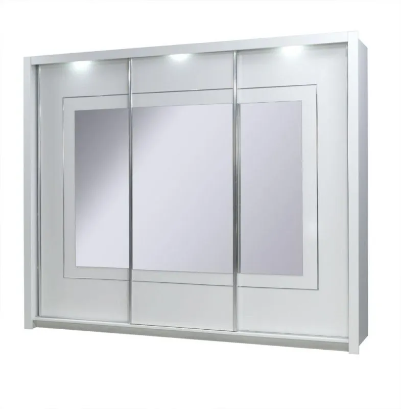 Kleiderkasten, Farbe: Weiß 213x208x67 cm Abbildung