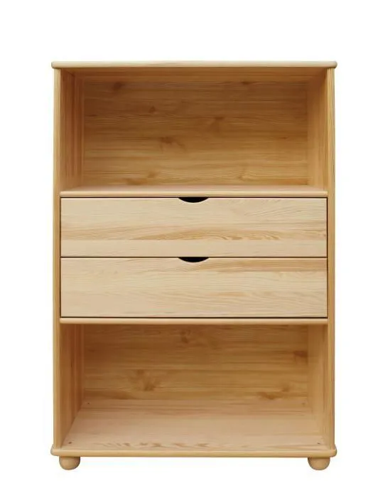 Bücherregal - 60 cm breit, Kiefer Holz-Massiv, Farbe: Natur Abbildung