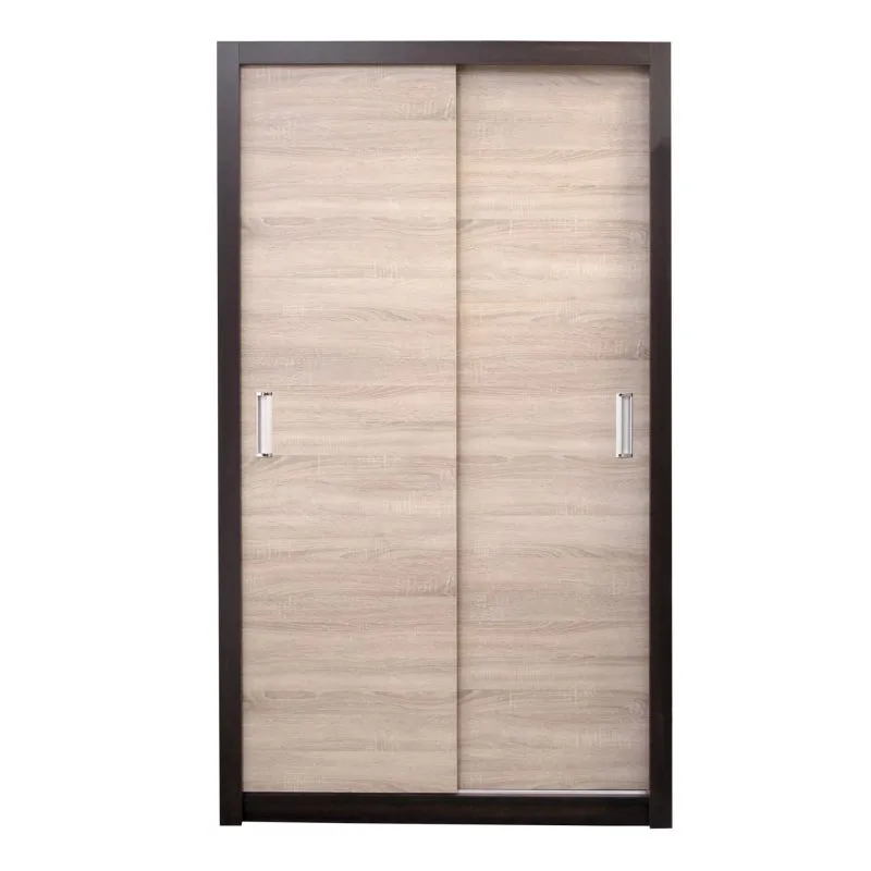 Schiebetürenschrank / Kleiderschrank Sepatan 07, Farbe: Wenge / Sonoma Eiche - Abmessungen: 210 x 110 x 60 cm (H x B x T)