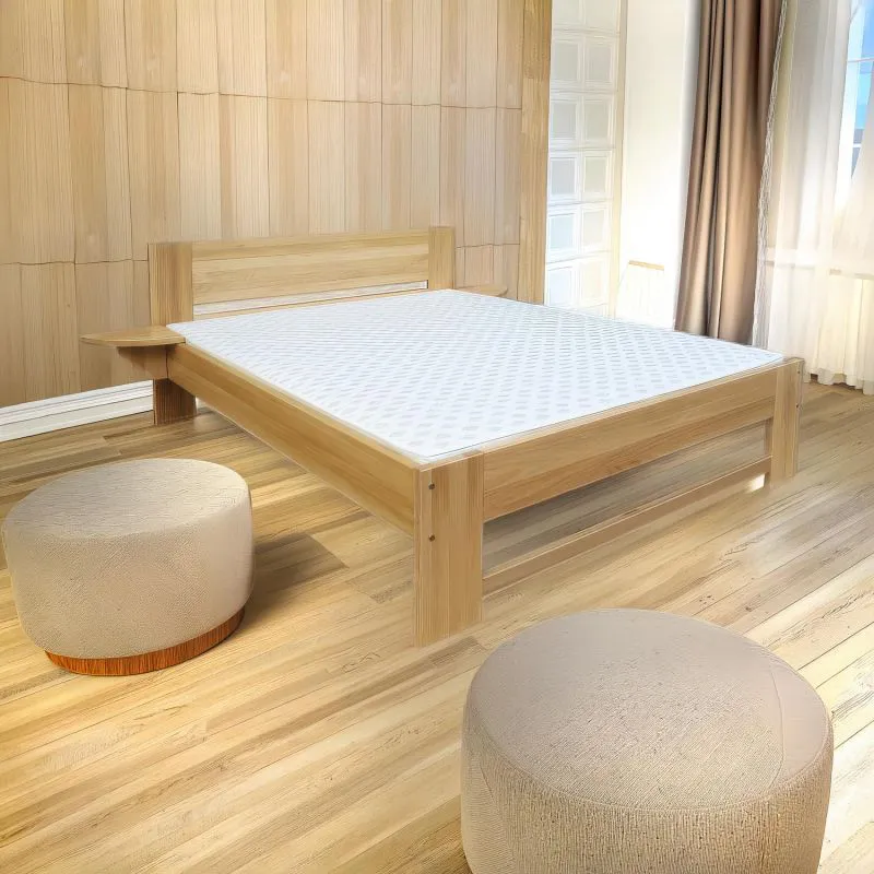 Jugendbett Buche massiv Vollholz natur 110, inkl. Lattenrost - Abmessung 180 x 200 cm