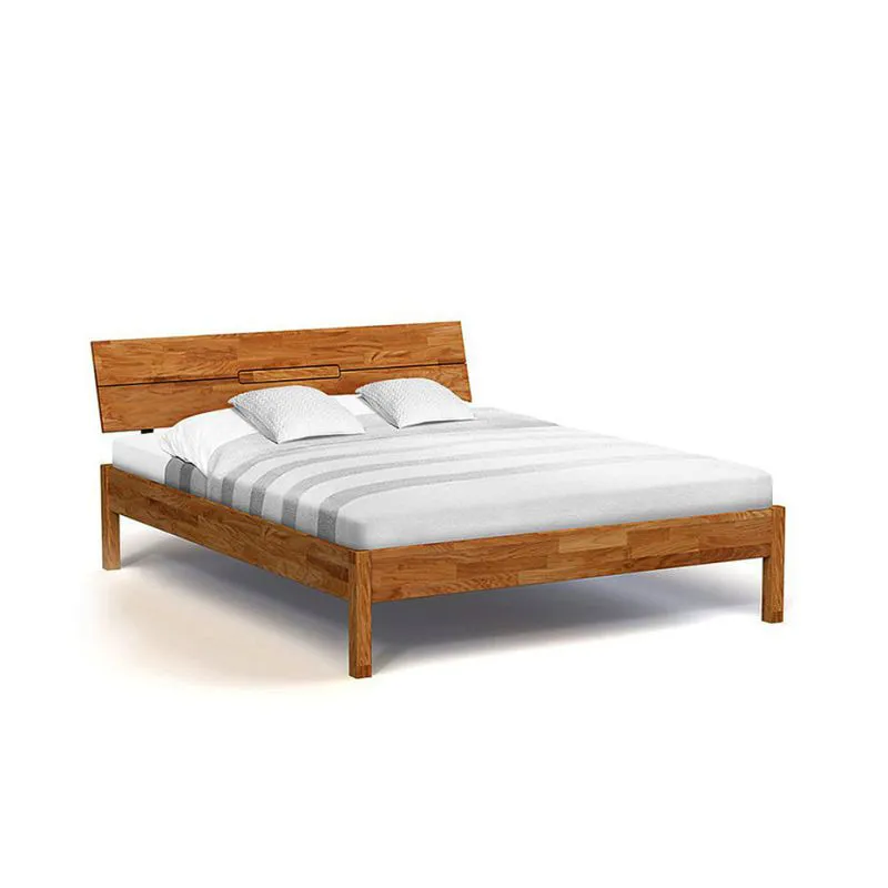 Eiche-Bett massiv | 180 x 200 cm | Wildeiche | Geölt | Natur Abbildung