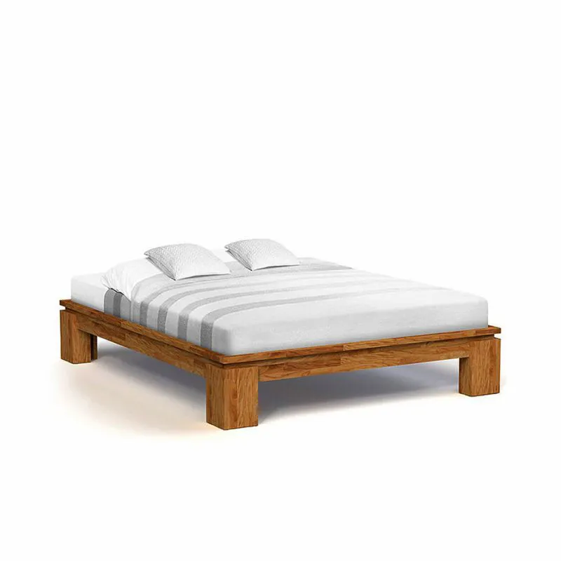 Eiche-Bett massiv | 180 x 200 cm | Wildeiche | Geölt | Natur Abbildung