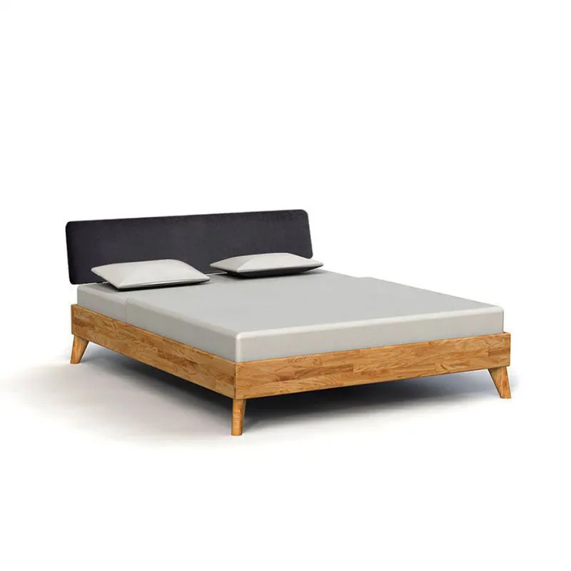 Eiche-Bett massiv | 90 x 200 cm | Wildeiche | Geölt | Natur Abbildung