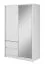 Eleganter Schwebetürenschrank mit genügend Stauraum Kirkdale 11, Farbe: Weiß - Abmessungen: 214 x 134 x 62 cm (H x B x T)