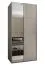 Kleiderschrank / Schiebetürenschrank | 6 Fächer | 245,5 x 100 x 64 cm | Farbe: Kaschmir | Soft-Close | Spiegel | 2 Kleiderstangen | 2 Schiebetüren